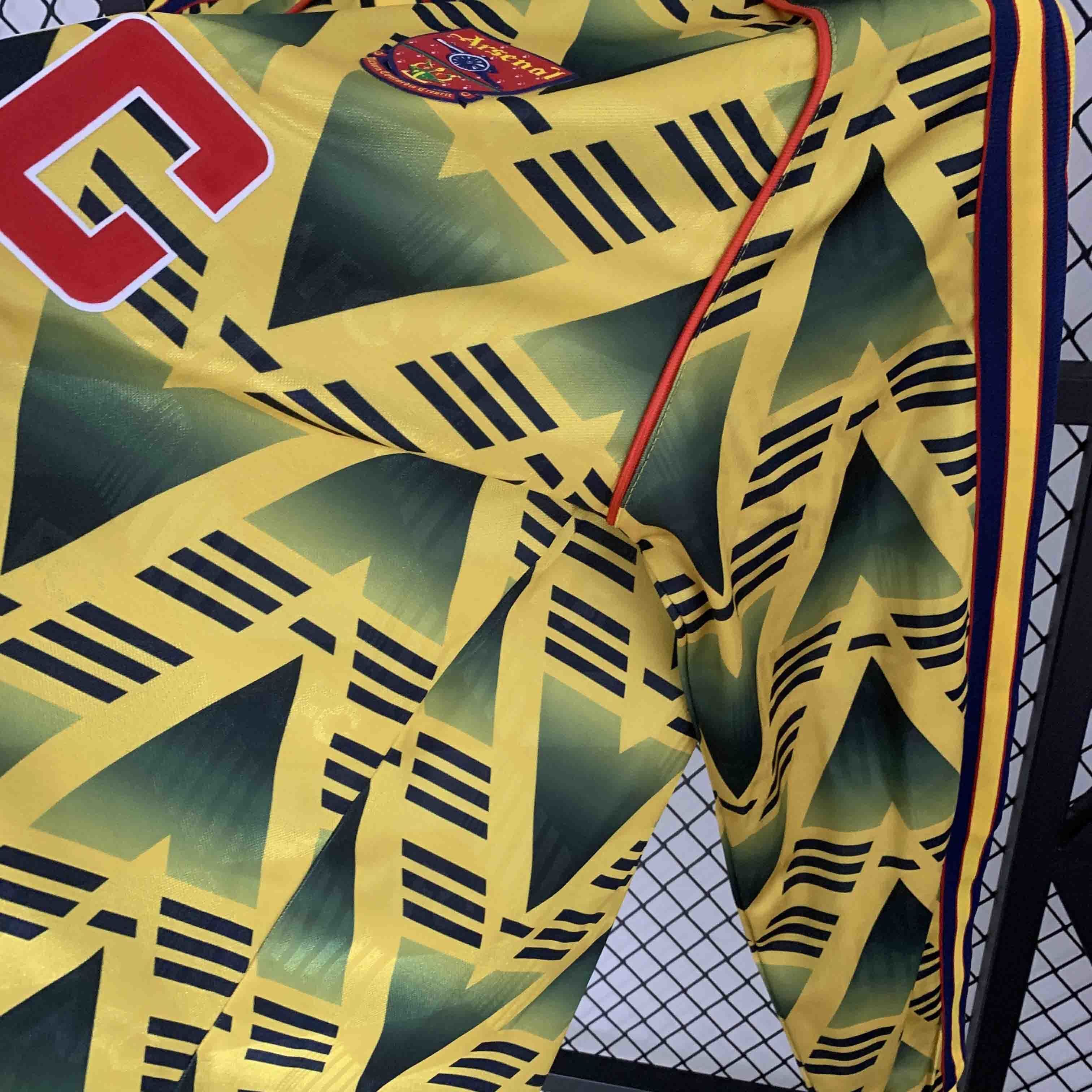 Arsenal Soccer Retro Jersey Away Long Sleeve Custom Shirt 1991-93