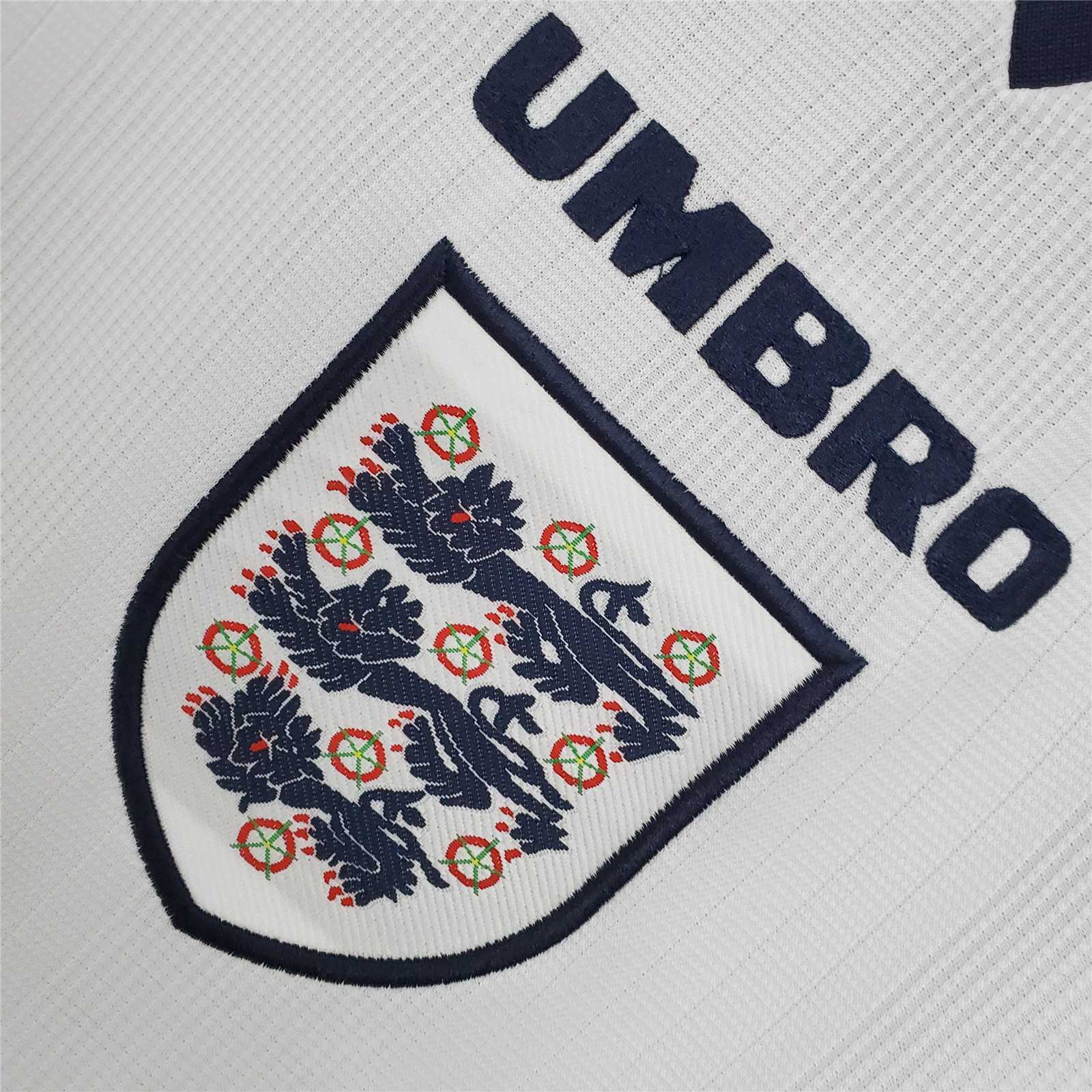England Retro Soccer Jersey Home Custom Shirt Euro 1996