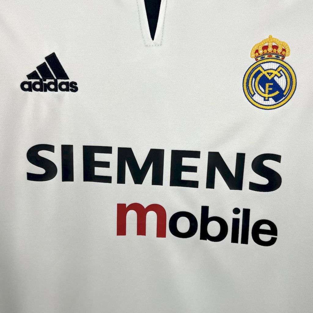 Real Madrid Retro Jersey Home Custom Soccer Shirt 2003-04