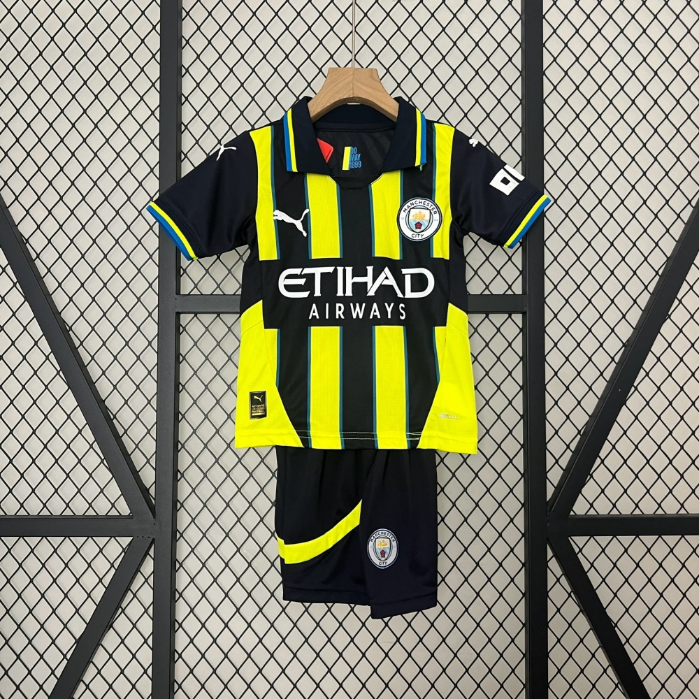 Manchester City Away Kids Kit Jersey+Shorts 2024/25
