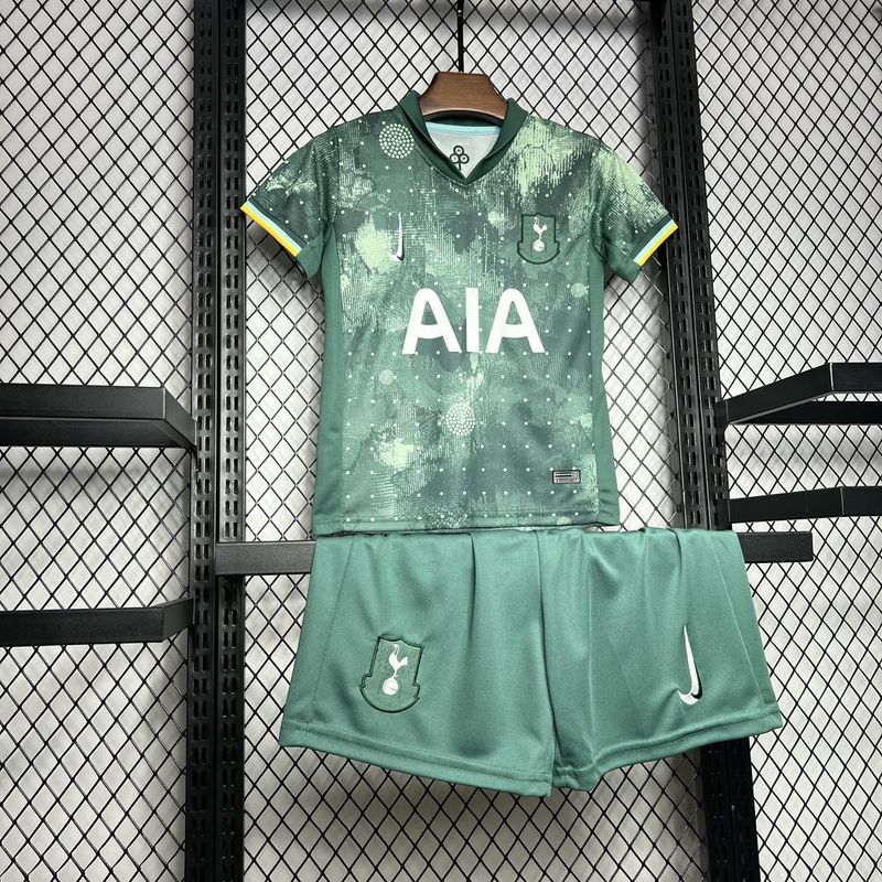 Tottenham Hotspur Football Jersey Third Away Kids Kit Jersey+Shorts 2024/25