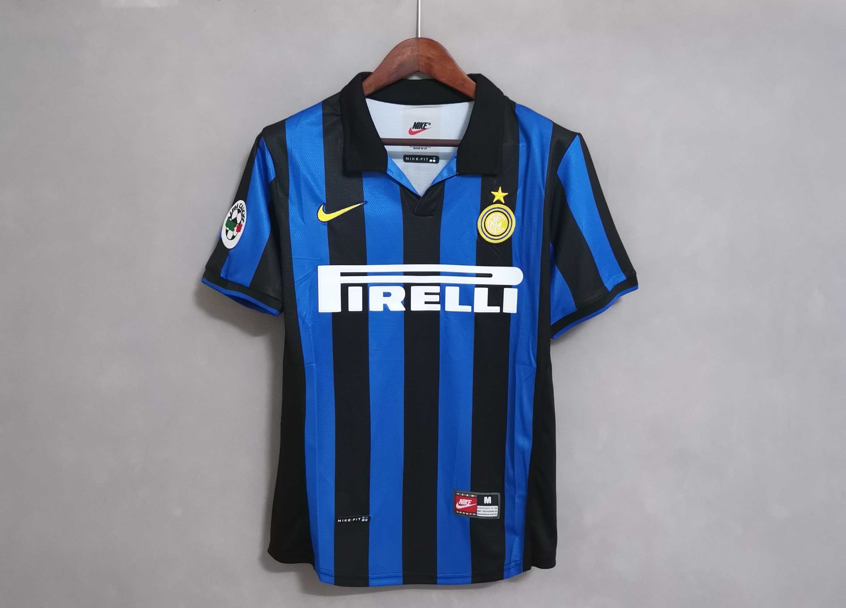 Inter Milan Retro Jersey Custom Home Soccer Jersey 1998/99