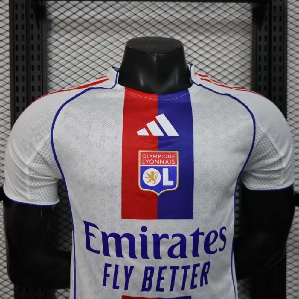 Olympique Lyonnais Authentic Soccer Jersey Home Shirt 2025-26
