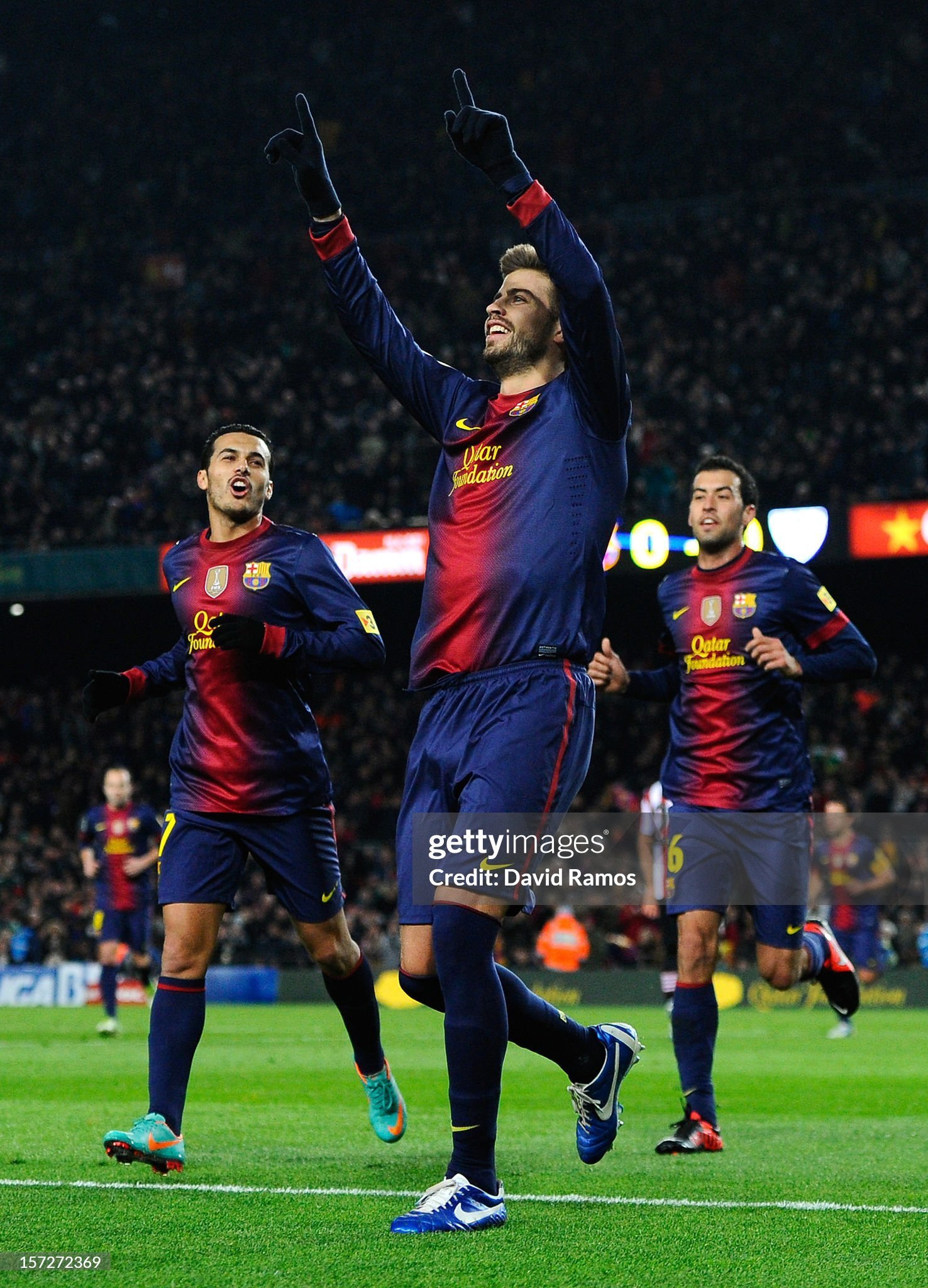 Authentic Barcelona Retro Jersey Home Long Sleeve Soccer Shirt 2012-13