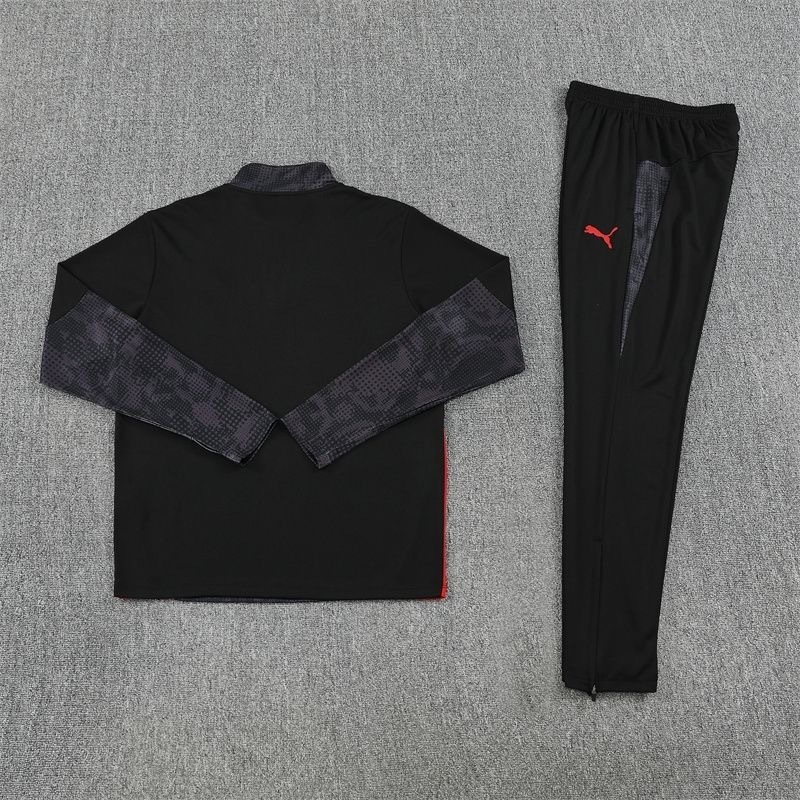 Kids AC Milan Training Kit (Sweatshirt+Pants) Black 2025/26