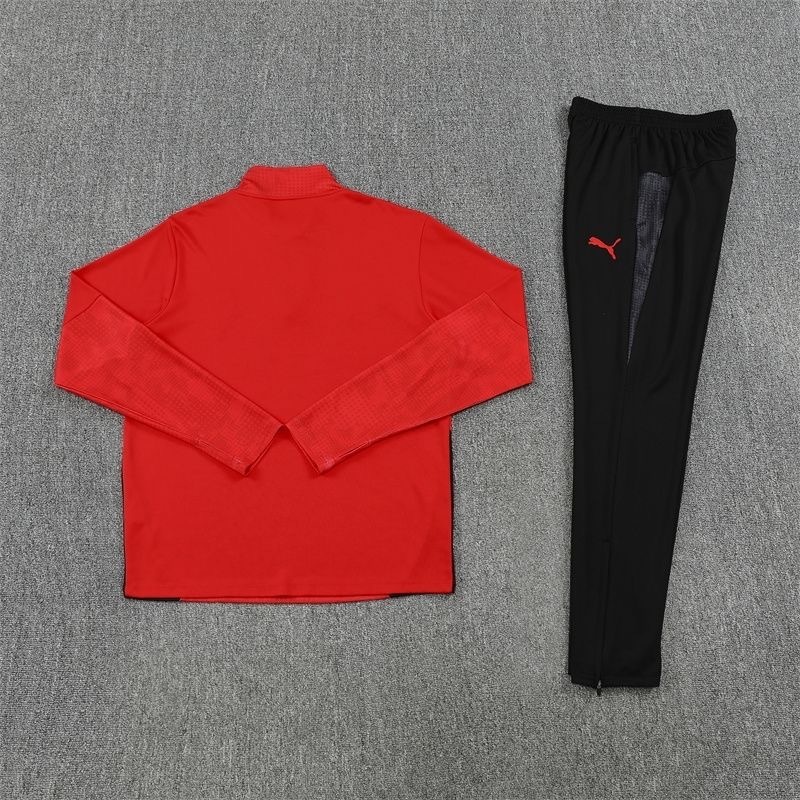 Kids AC Milan Training Kit (Sweatshirt+Pants) Red 2025/26