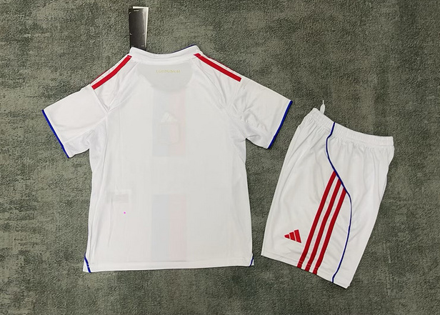 Olympique Lyonnais Football Jersey Home Kids Kit Jerseys+Shorts 2025/26