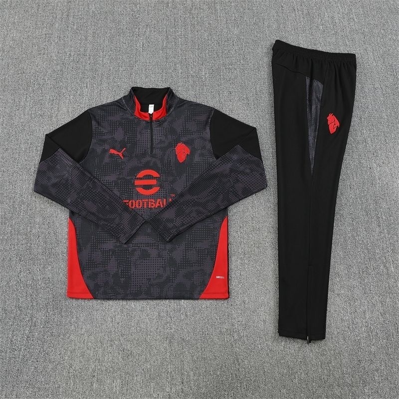 AC Milan Training Kit (Sweatshirt+Pants) Black 2025/26