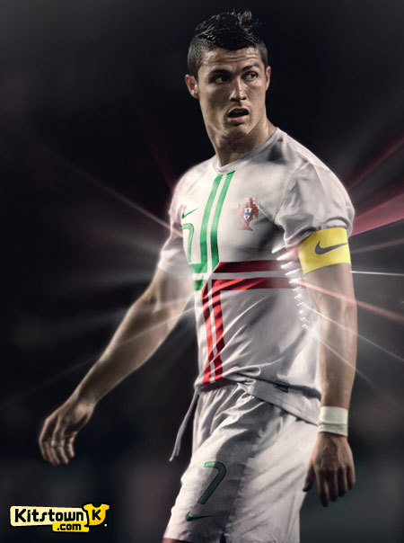 Portugal Retro Authentic Soccer Jersey Away Long Sleeve Shirt Euro 2012