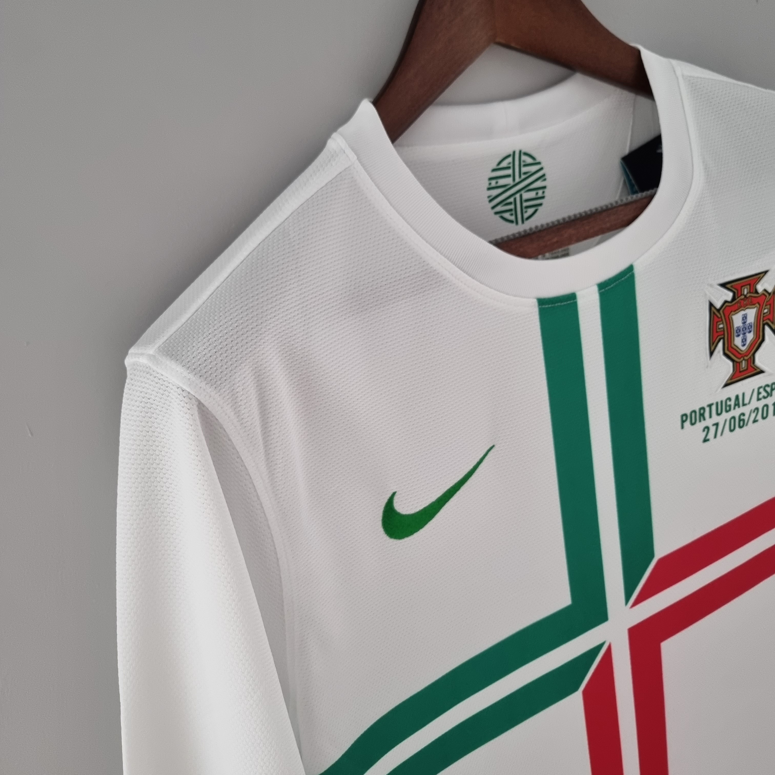 Portugal Retro Soccer Jersey Away Long Sleeve Custom Shirt 2012