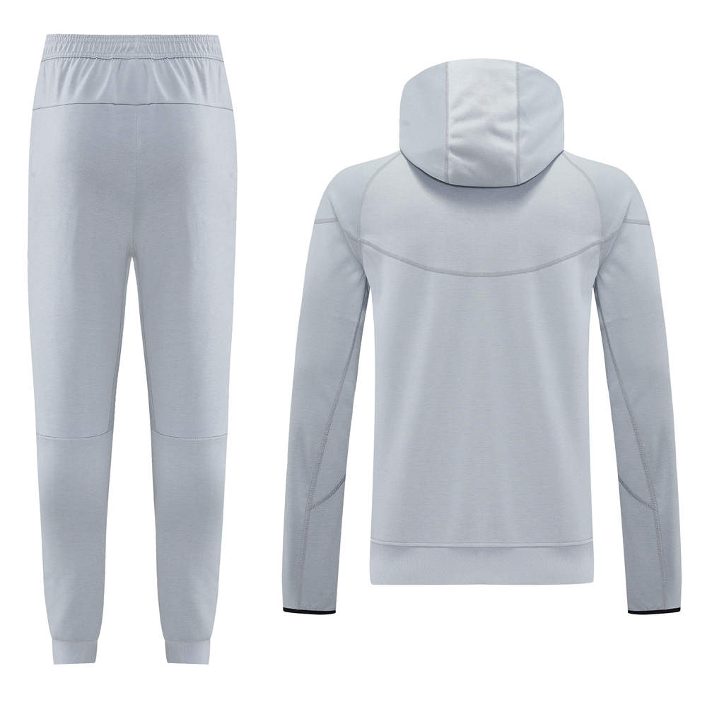 Barcelona Hoodie Training Kit (Jacket+Pants) Grey 2025/26