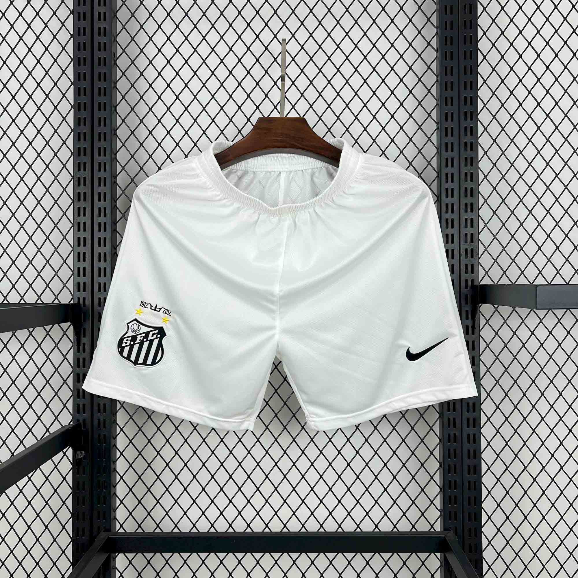 Santos FC Retro Soccer Jersey Home Custom Shorts 2012