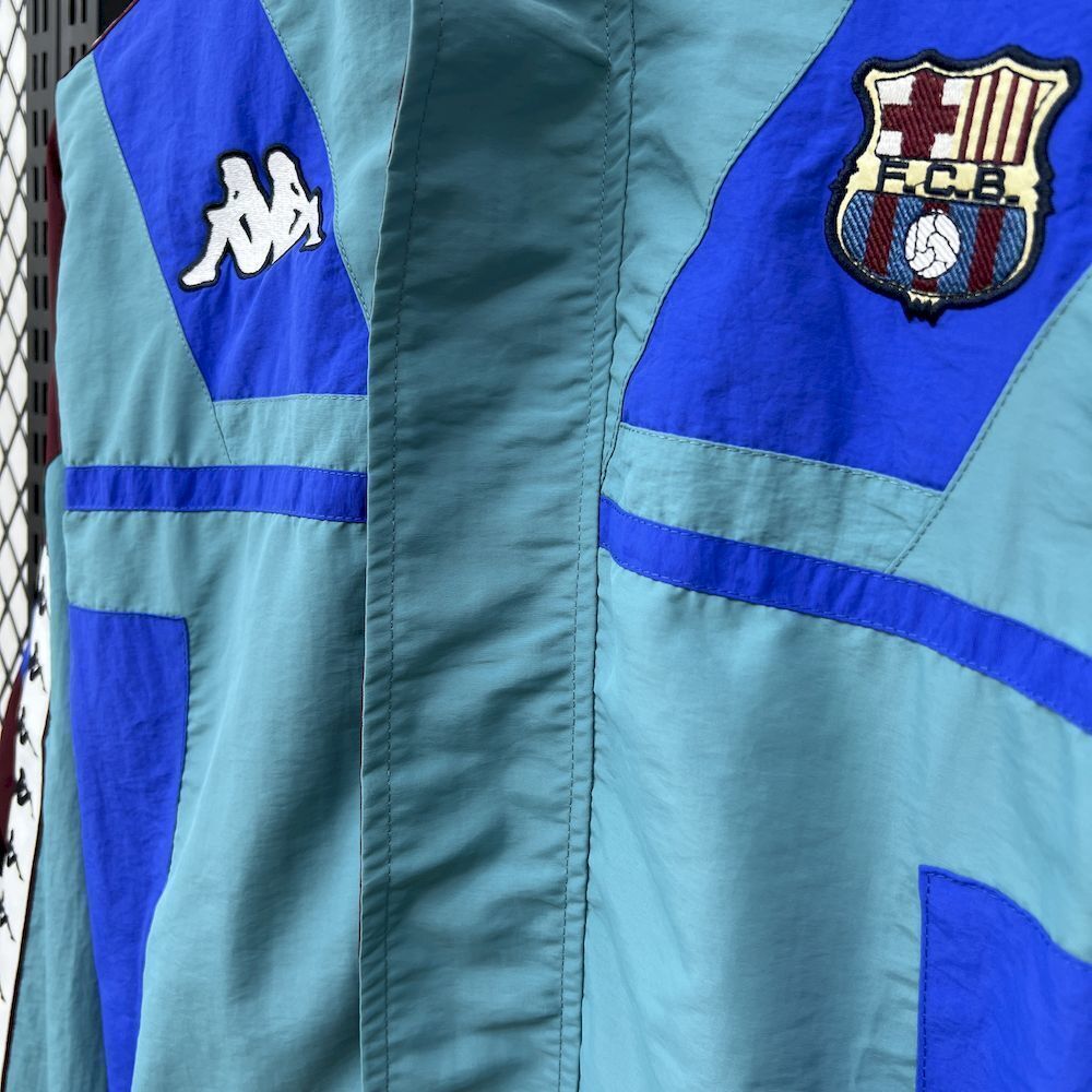 Barcelona Retro Windbreaker Jacket Green 2025/26
