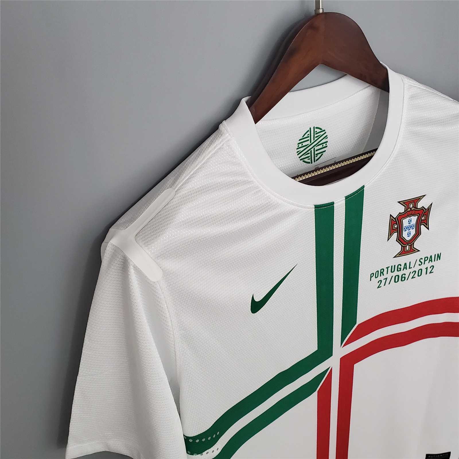 Portugal Retro Soccer Jersey Away Custom Shirt 2012
