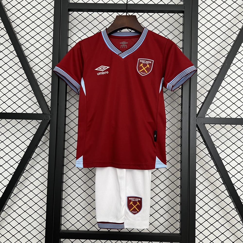 West Ham United Football Jersey Home Kids Kit Jersey+Shorts 2025-26