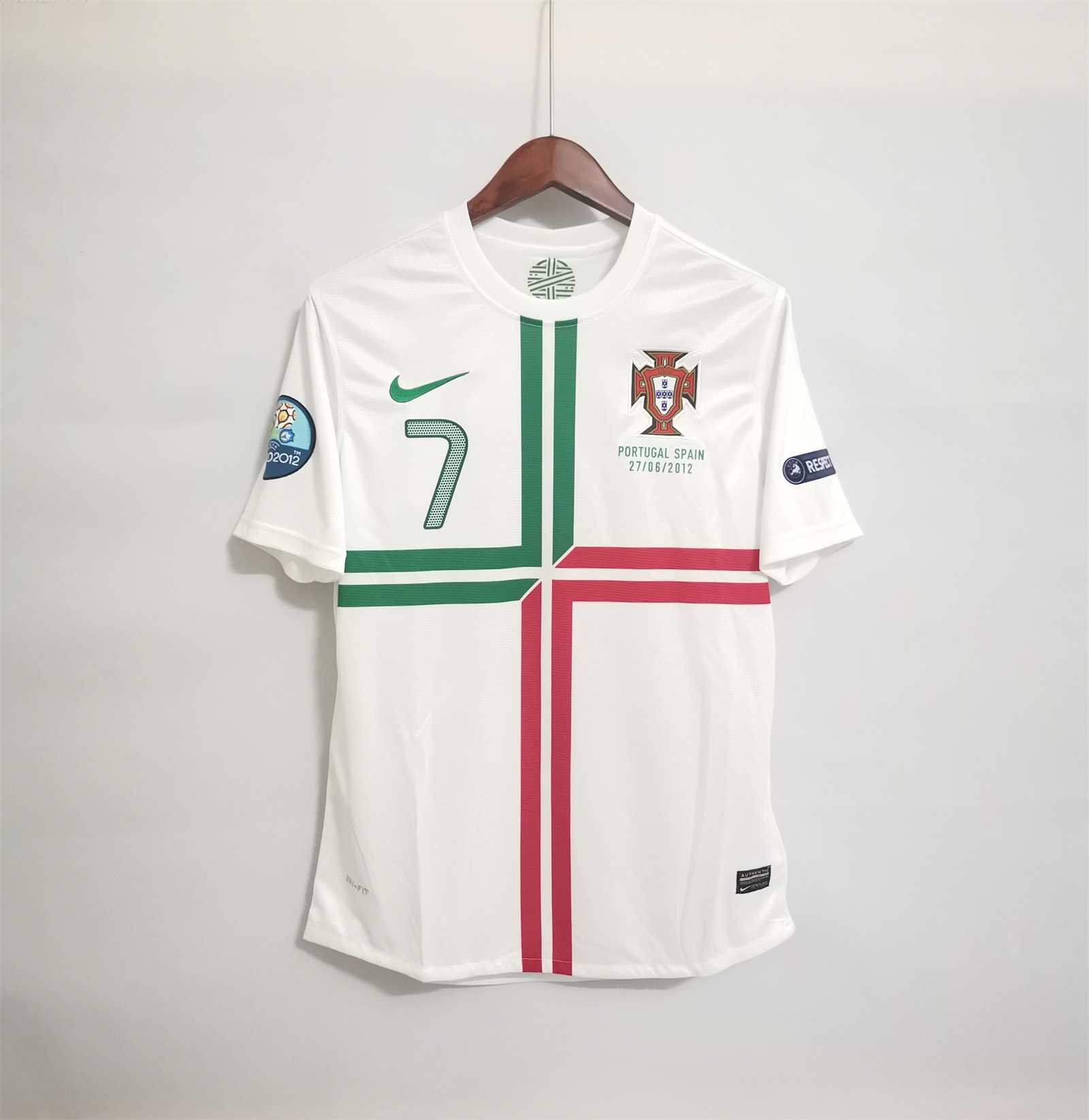 Portugal Retro Soccer Jersey Away Custom Shirt 2012