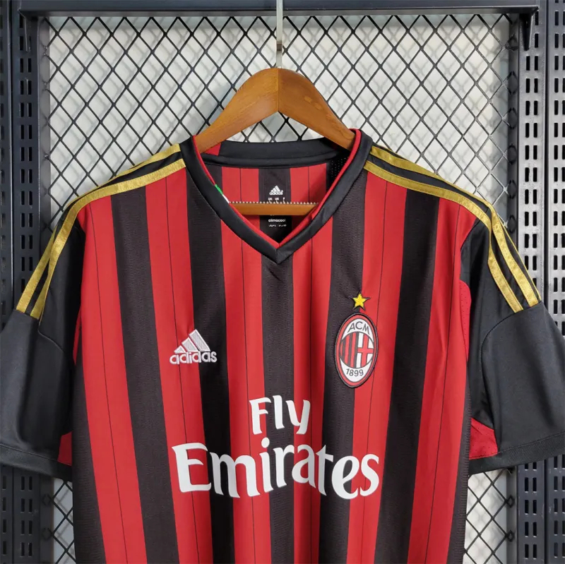 AC Milan Retro Soccer Jersey Home Custom Shirt 2013/14