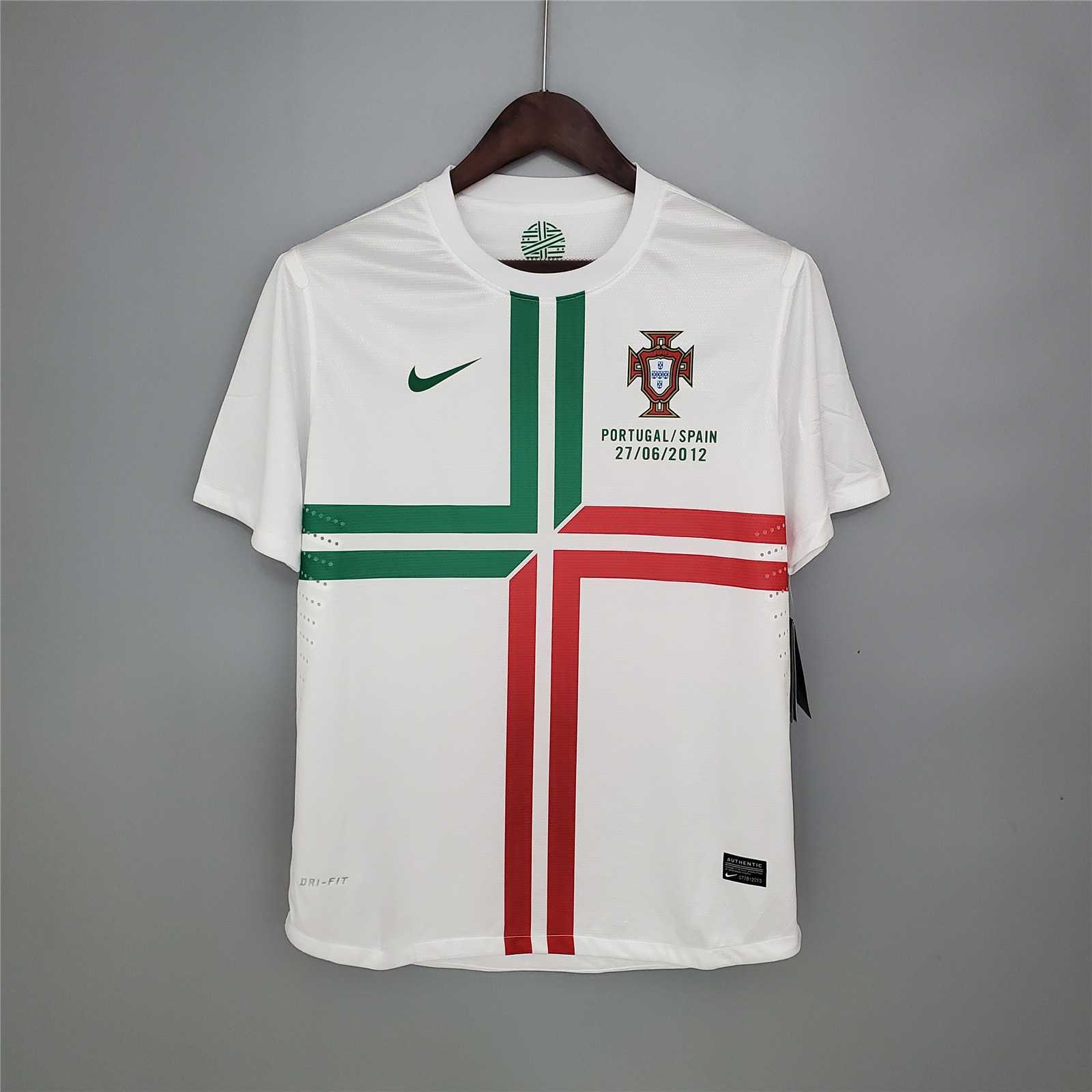 Portugal Retro Soccer Jersey Away Custom Shirt 2012