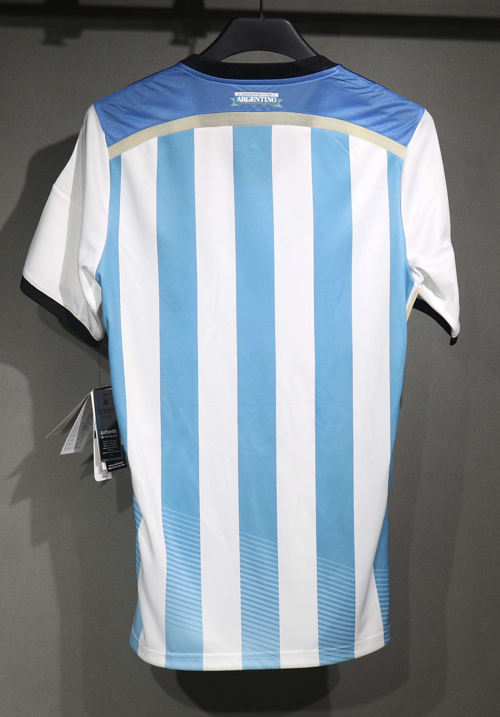 Argentina Retro Authentic Jersey Home Football Jersey World Cup 2014