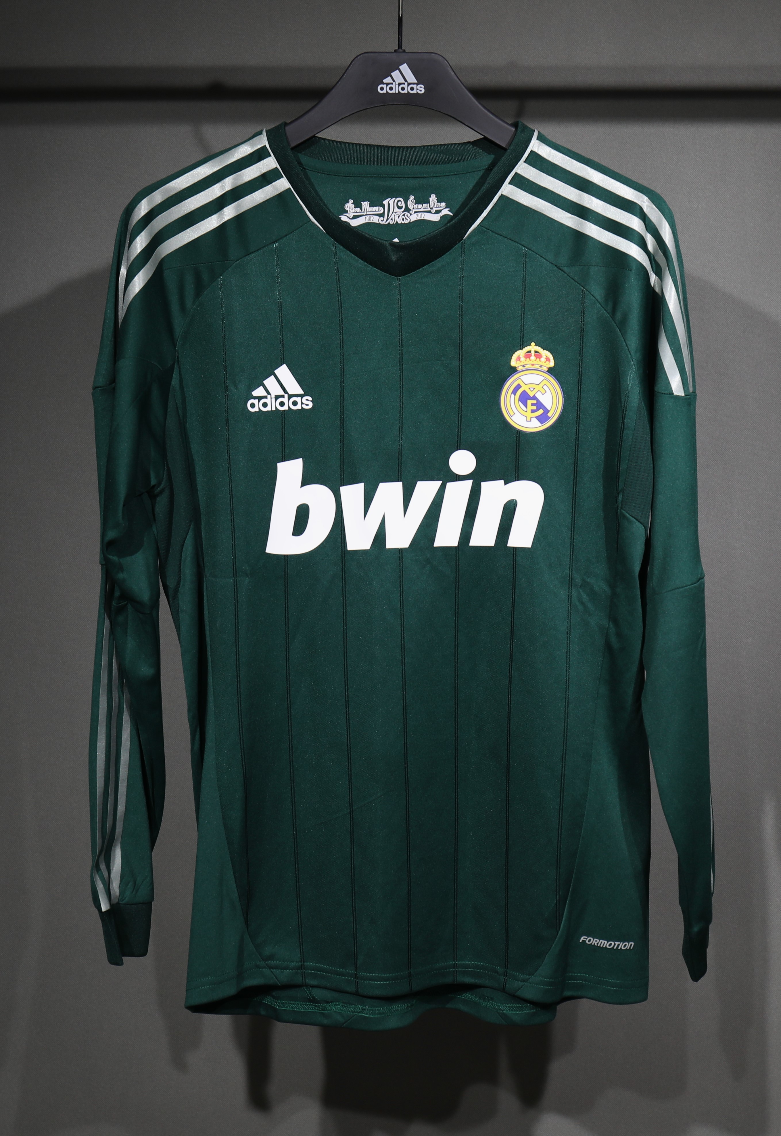 Real Madrid Authentic Retro Jersey Third Away Long Sleeve Soccer Shirt 2012/13