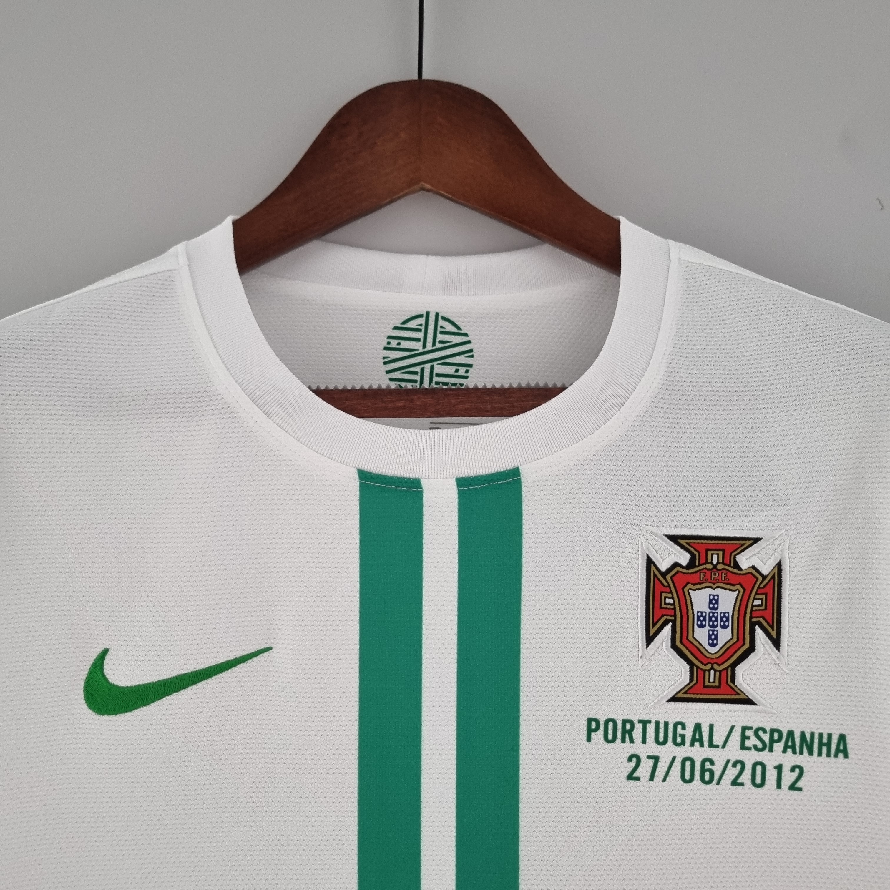Portugal Retro Soccer Jersey Away Long Sleeve Custom Shirt 2012