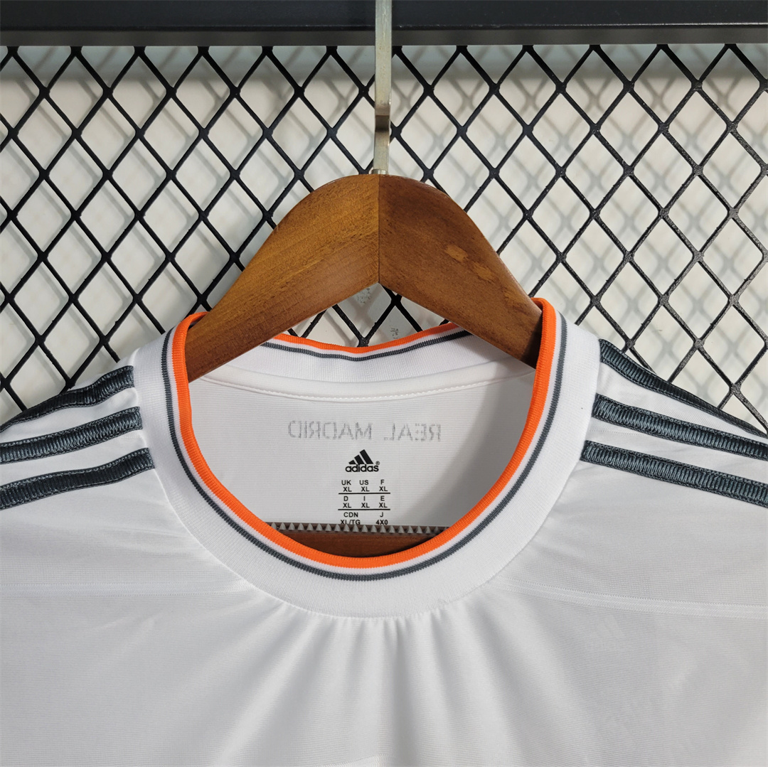 Real Madrid Retro Jersey Home Custom Long Sleeve Soccer Shirt 2013/14