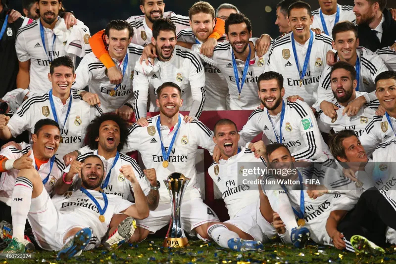 Real Madrid Authentic Retro Jersey Home Long Sleeve Soccer Shirt 2014/15