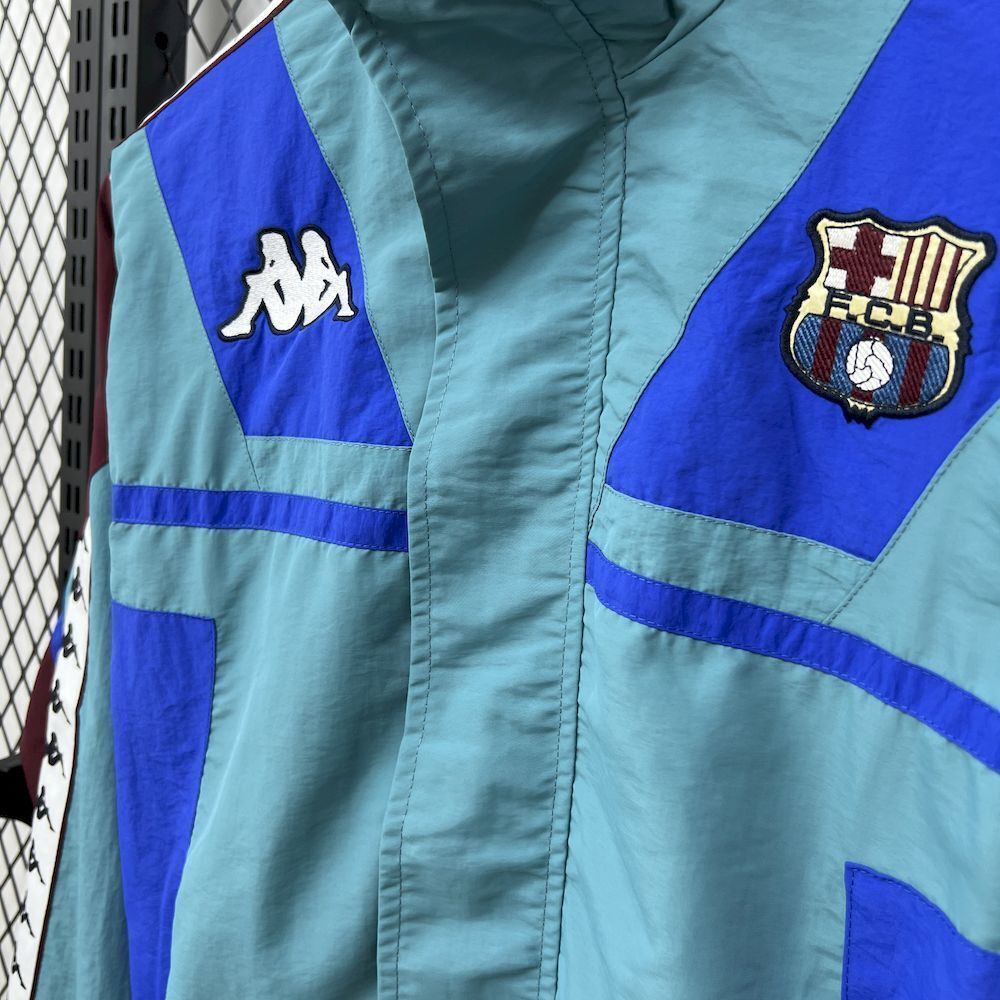 Barcelona Retro Windbreaker Jacket Green 2025/26