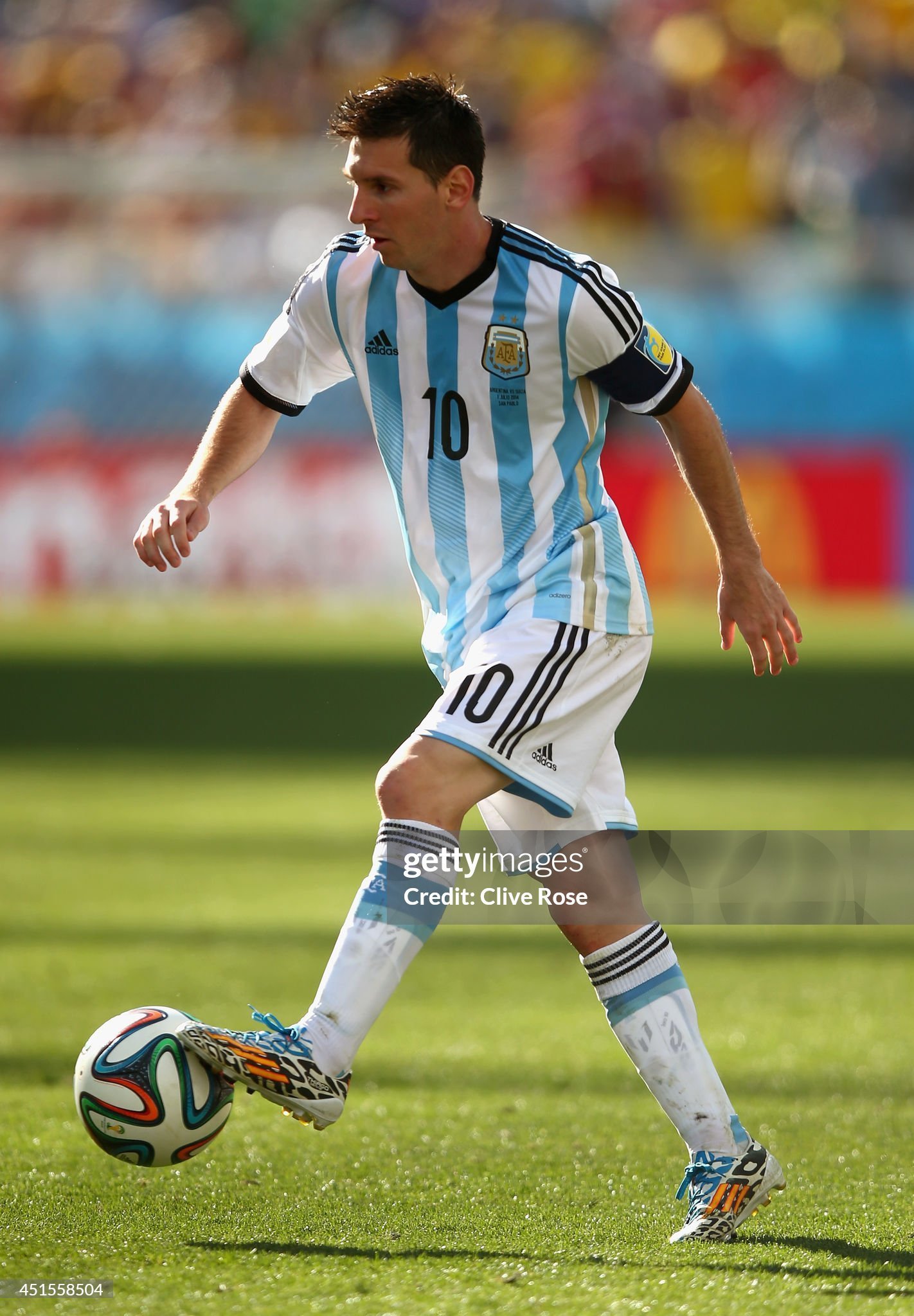 Argentina Retro Authentic Jersey Home Football Jersey World Cup 2014