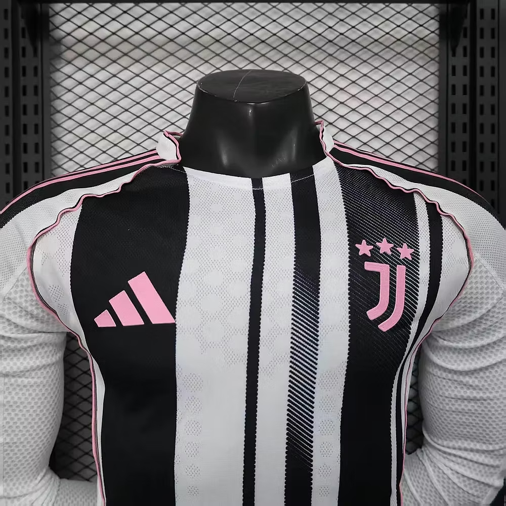 Juventus Authentic Soccer Jersey Home Long Sleeve Shirt 2025/26
