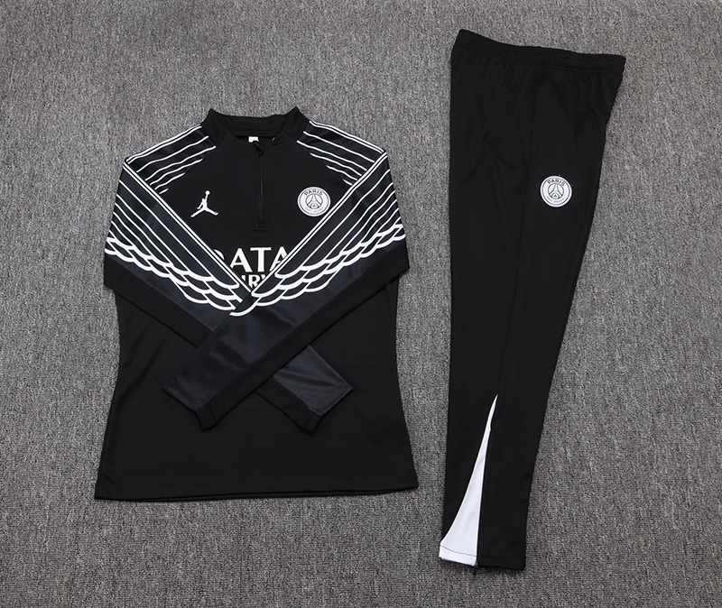 Kids PSG Training Kit (Sweatshirt+Pants) Black 2025/26