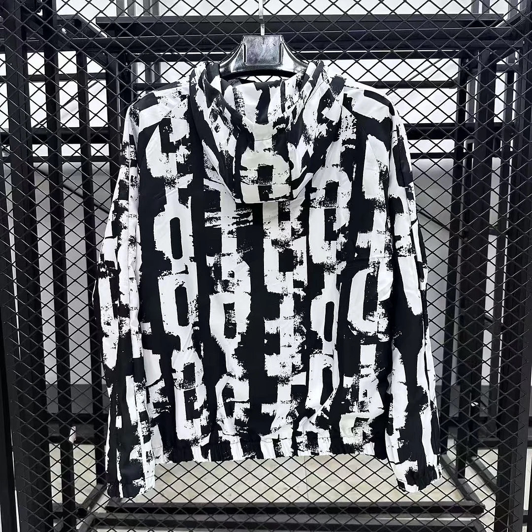 Barcelona Windbreaker Jacket White&Black 2025/26