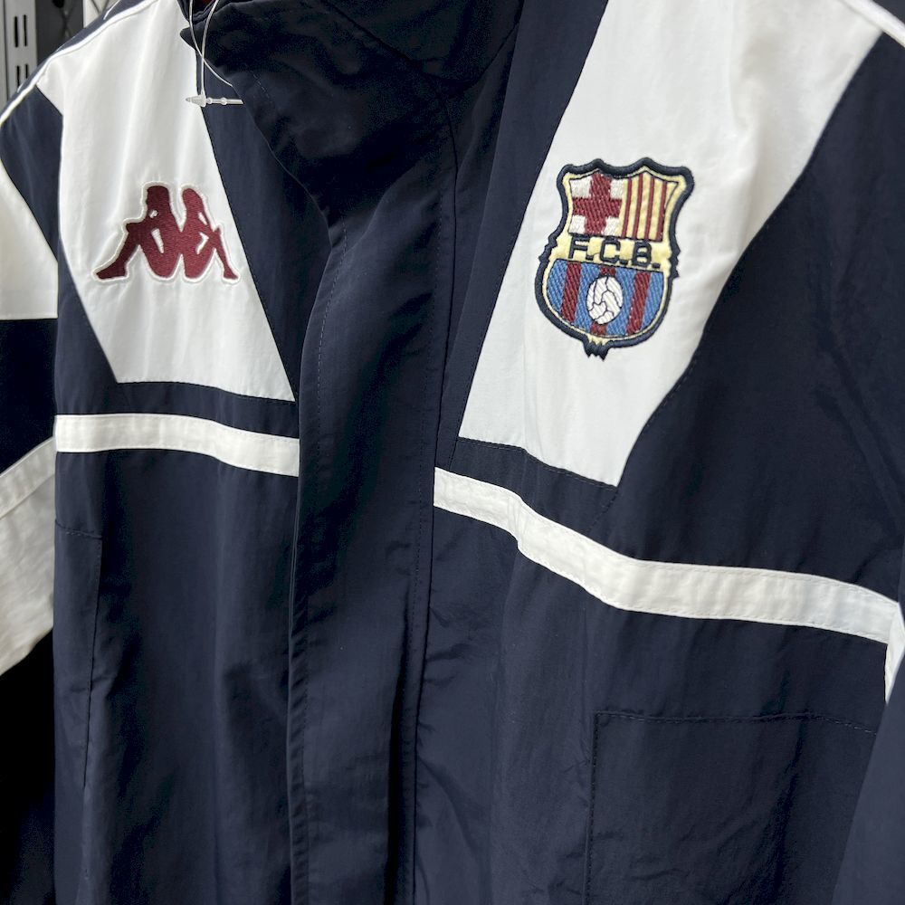 Barcelona Retro Windbreaker Jacket Black 2025/26