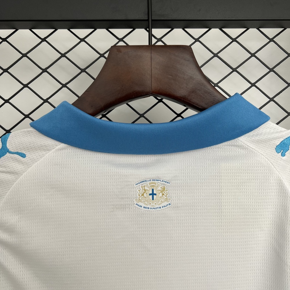 Marseille Soccer Jersey Home Kids Kit Jerseys+Shorts 2025/26