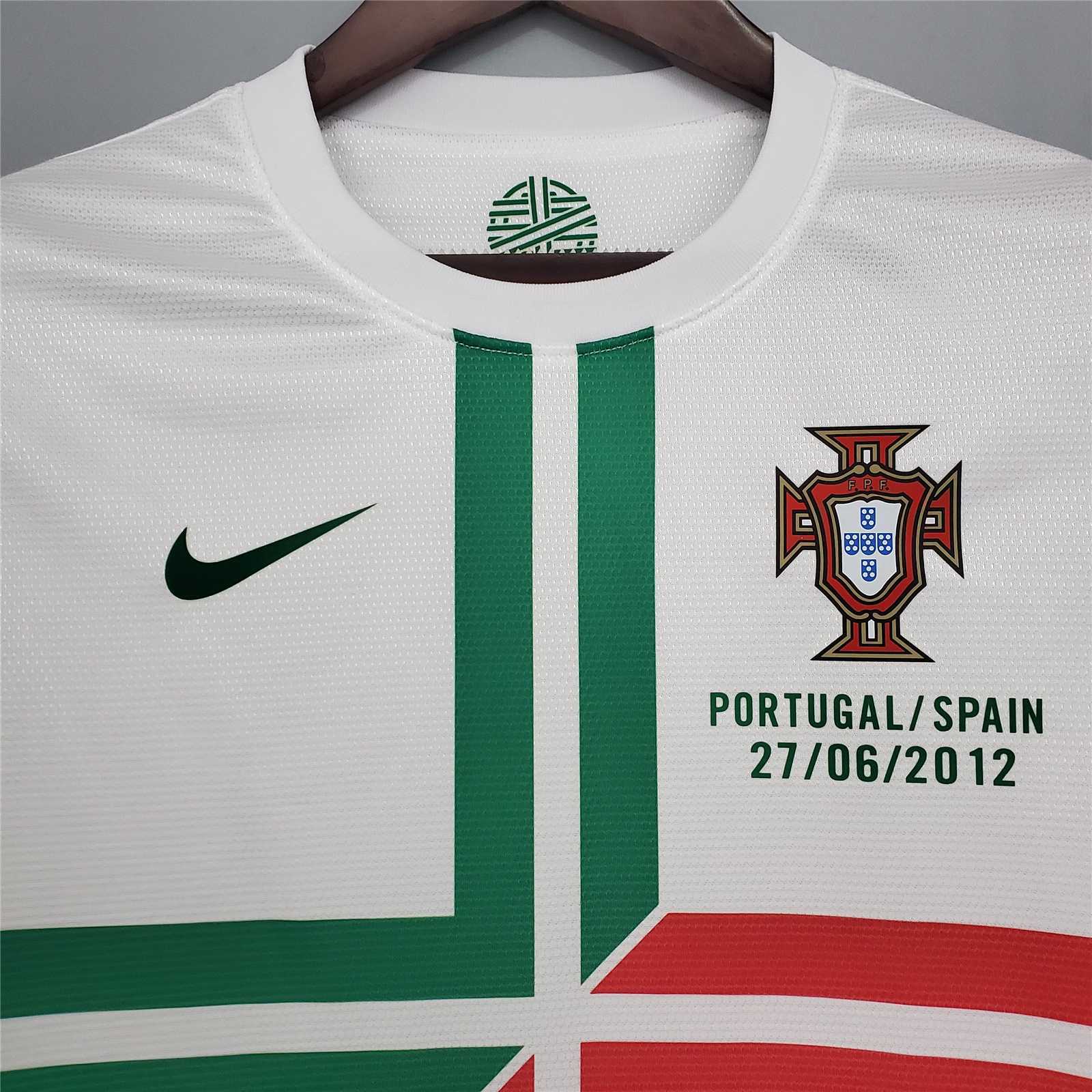 Portugal Retro Soccer Jersey Away Custom Shirt 2012