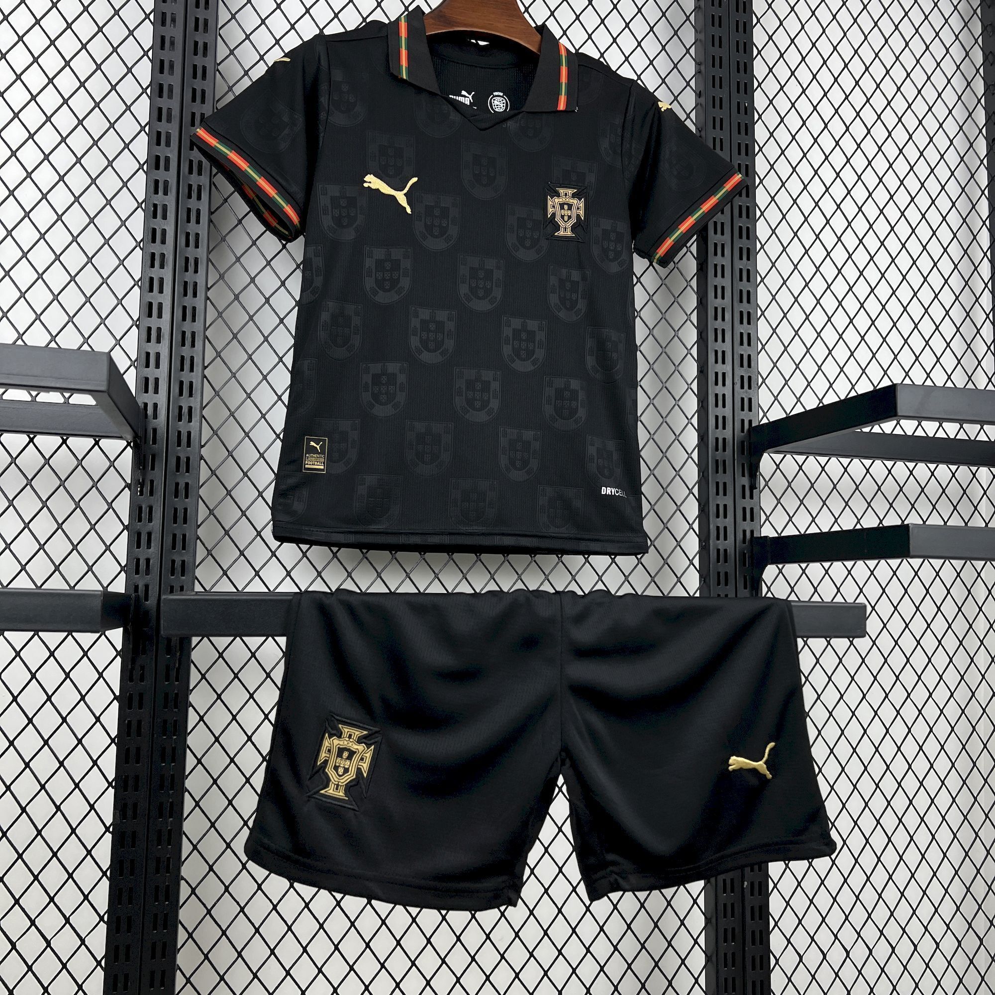 Portugal Away Football Uniform Kids Kit Jersey+Shorts World Cup 2026