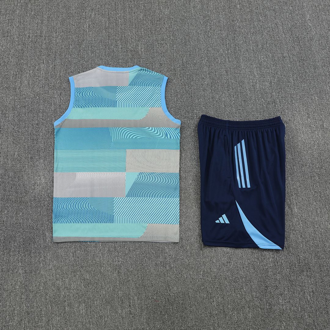 Real Madrid Sleeveless Training Kit Light Blue 2025/26