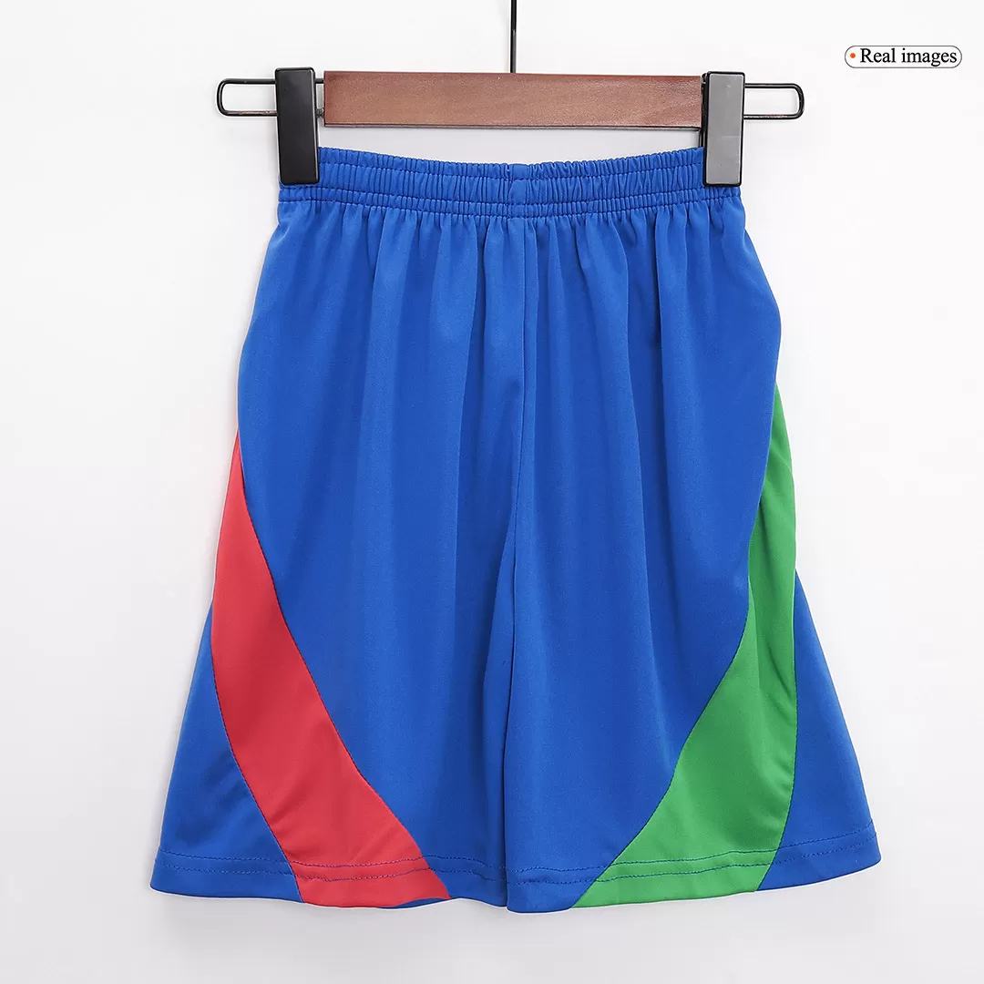 Italy Away Football Uniform Kids Kit Jersey+Shorts EURO 2024