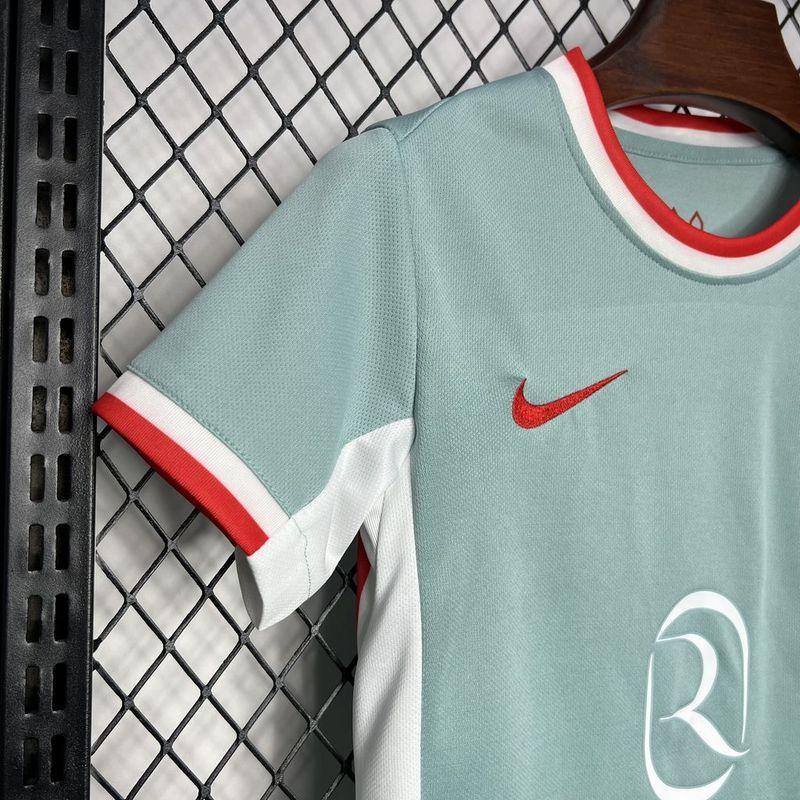Atletico Madrid Soccer Jersey Away Kids Kit Jersey+Shorts 2024/25