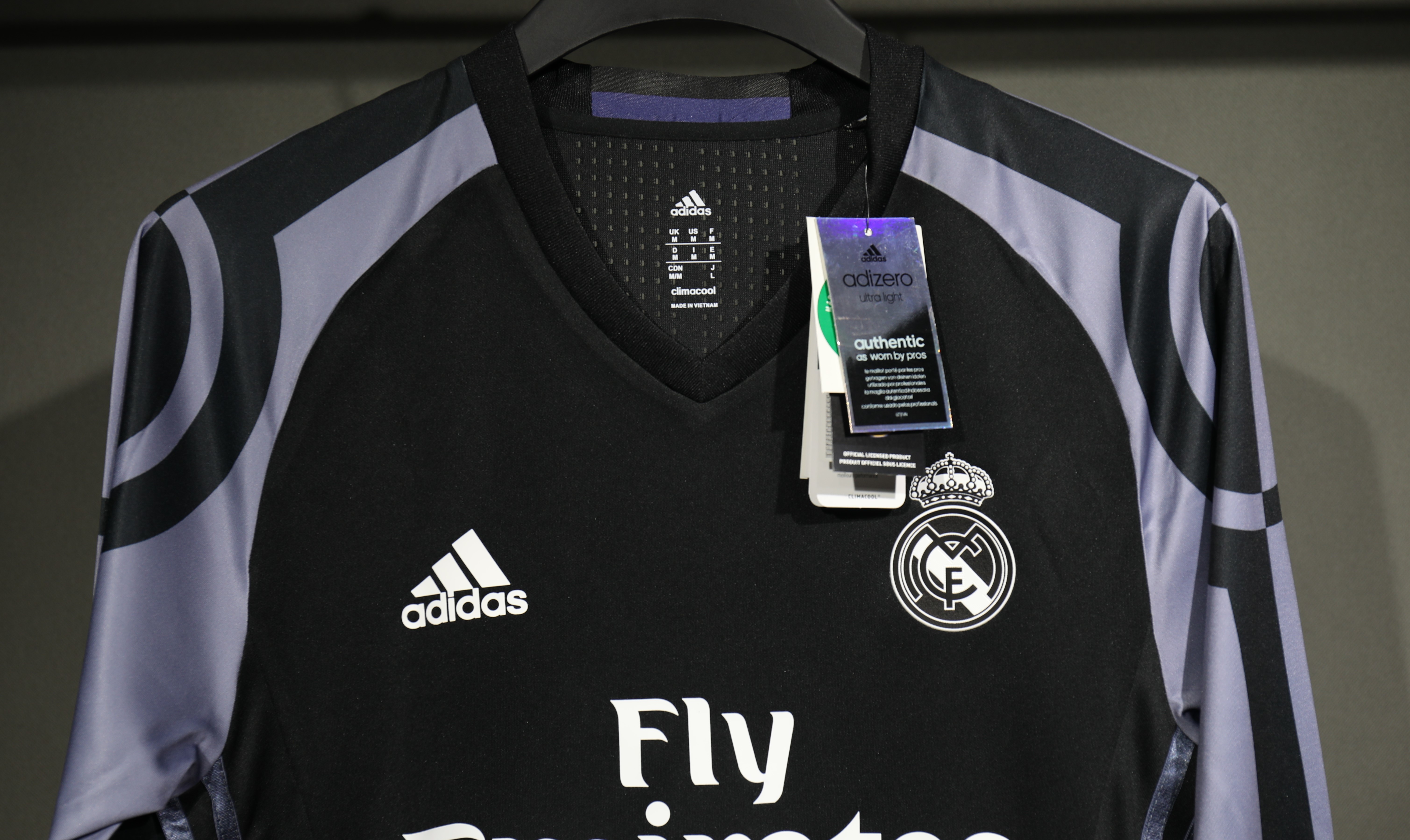 Real Madrid Authentic Retro Jersey Third Away Long Sleeve Soccer Shirt 2016/17