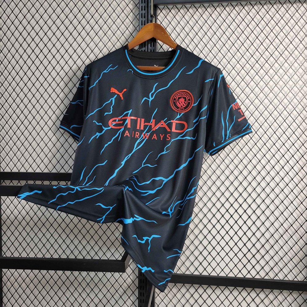 Manchester City Football Jersey Third Away Shirt 2023/24