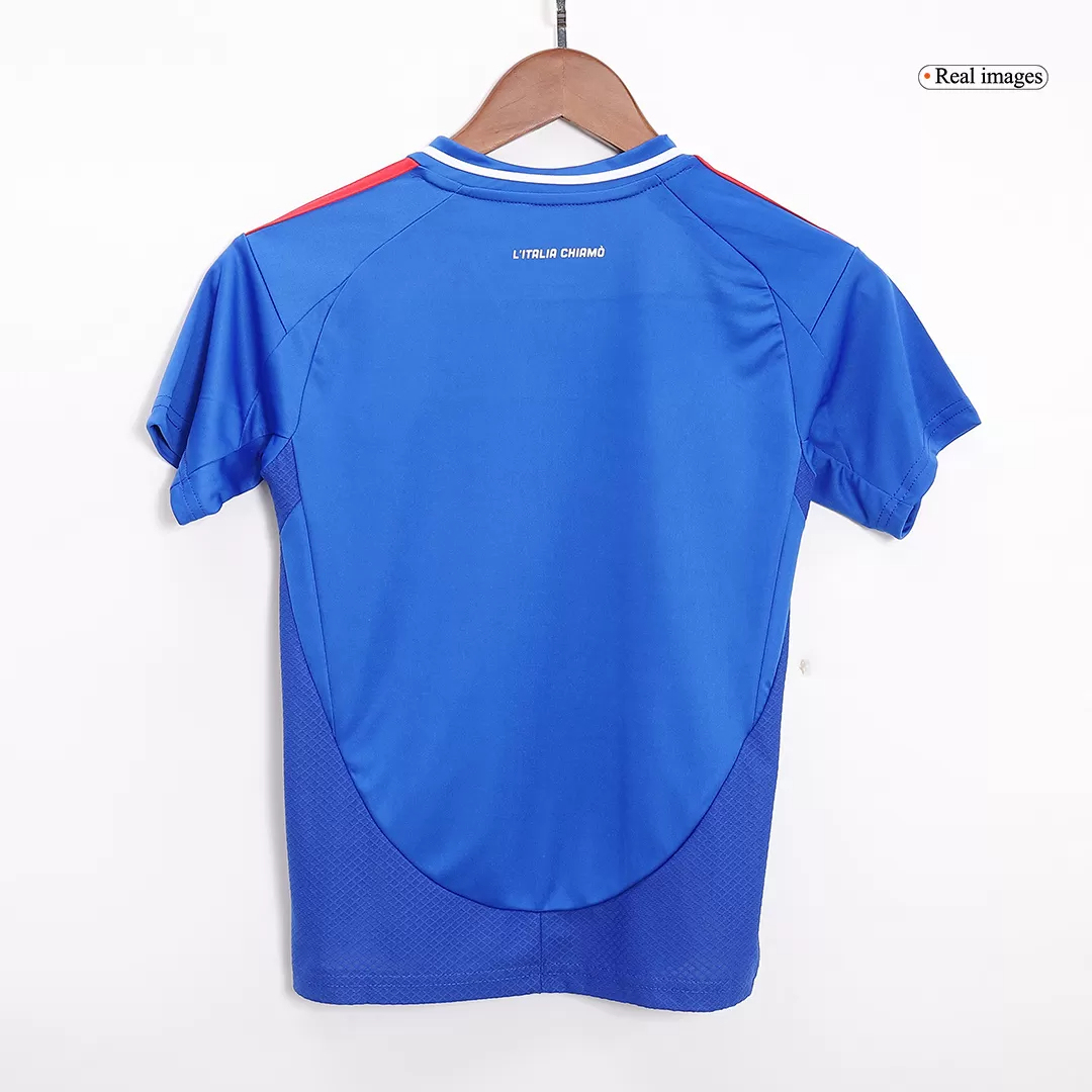 Italy Home Football Uniform Kids Kit Jersey+Shorts EURO 2024