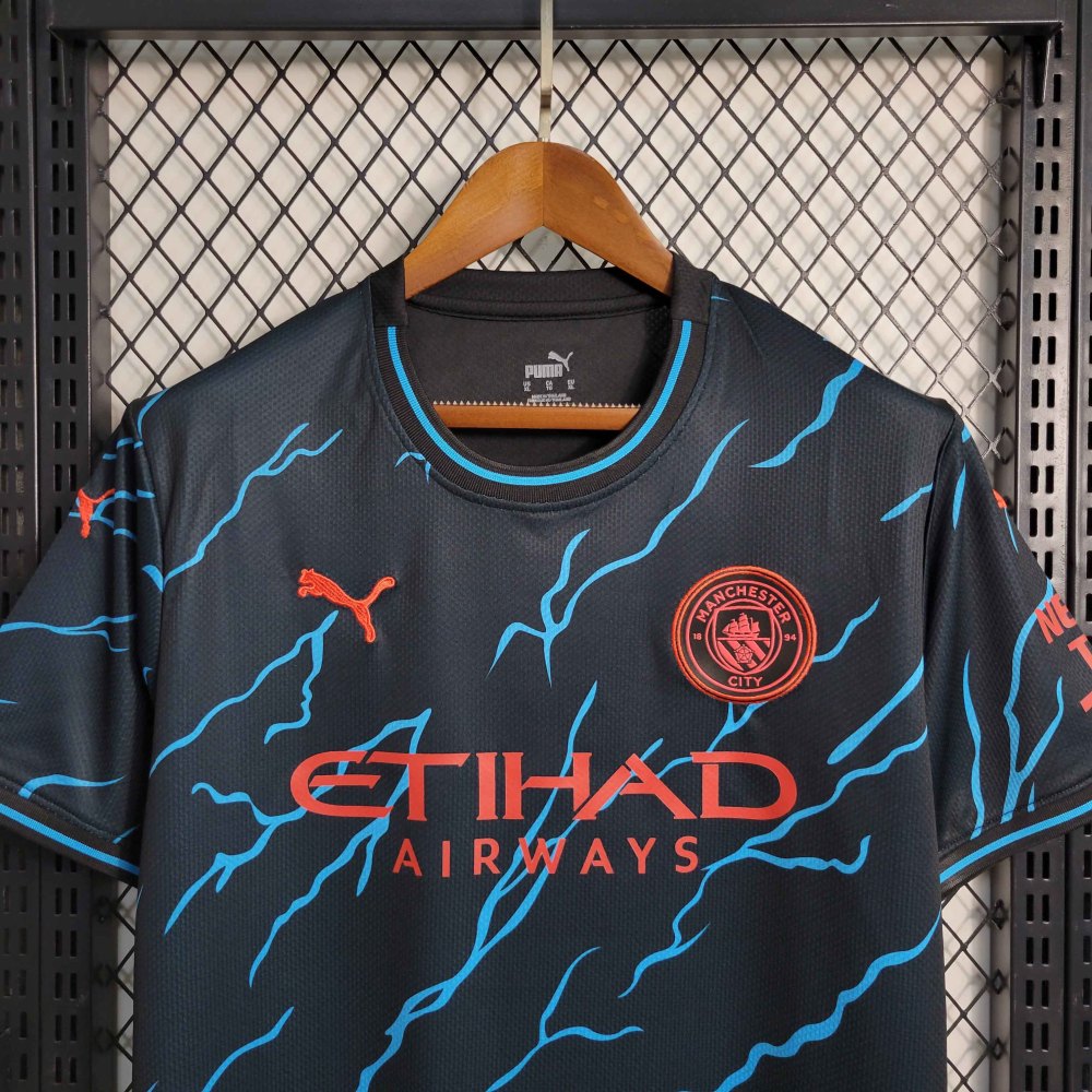 Manchester City Football Jersey Third Away Shirt 2023/24
