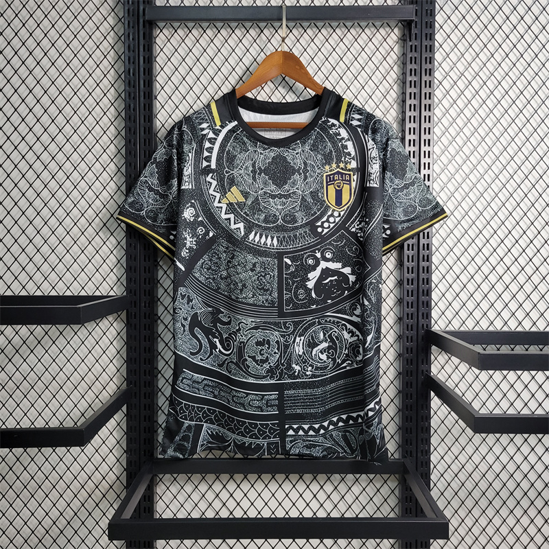 Italy Soccer Jersey Black Special Edition Custom Shirt 2024