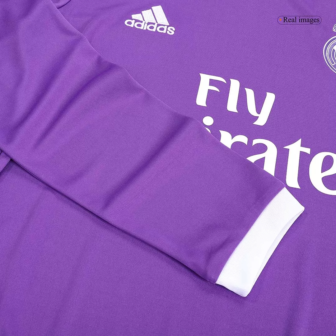 Real Madrid Retro Jersey Away Soccer Shirt Long Sleeve 2016/17