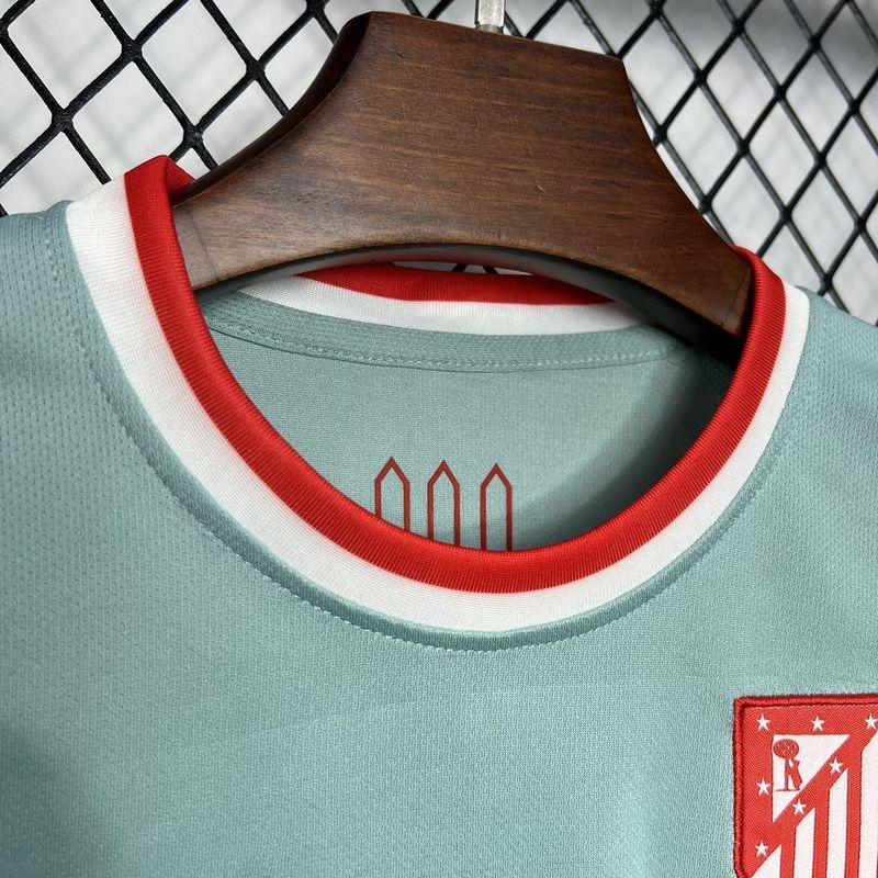 Atletico Madrid Soccer Jersey Away Kids Kit Jersey+Shorts 2024/25