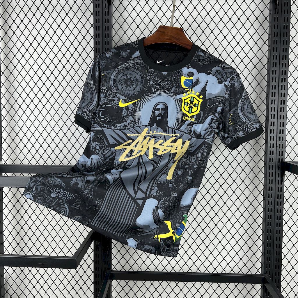 Brazil Soccer Jersey Jesus Custom Shirt 2024