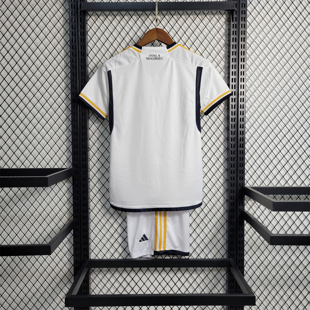 Real Madrid Soccer Jersey Home Kids Kit Jersey+Shorts 2023/24