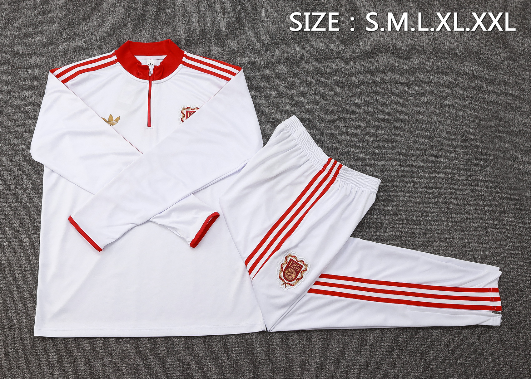 Bayern Munich Training Kit (Sweatshirt+Pants) White 2025/26 - 125th Anniversary