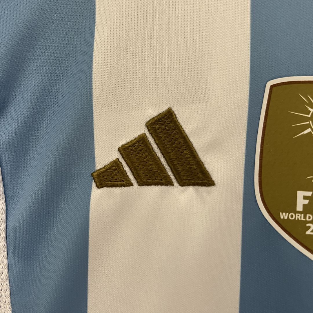Argentina Home Soccer Uniform Kids Kit Jersey+Shorts 2024